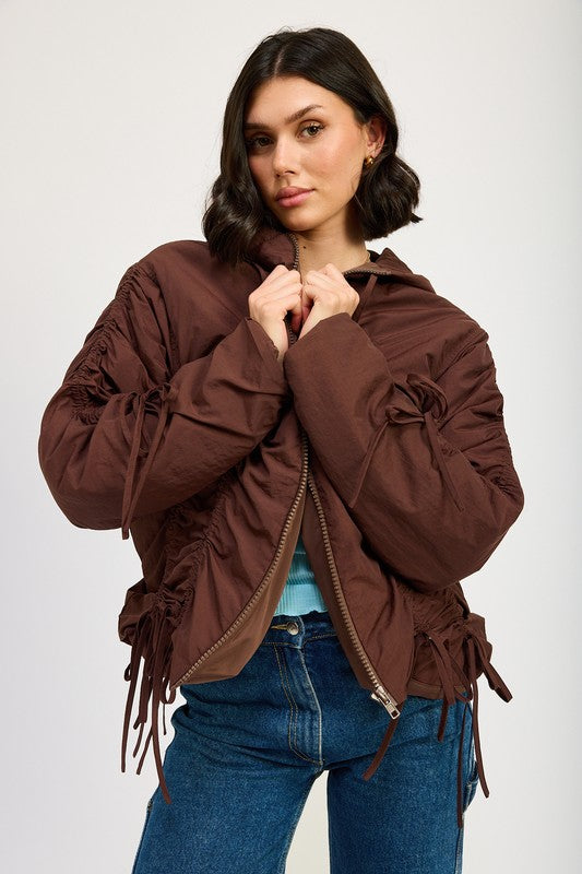 Women's Ruched Puff Jacket