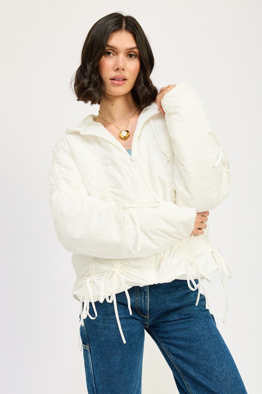 Women's Ruched Puff Jacket