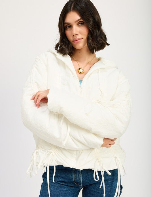 Women's Ruched Puff Jacket