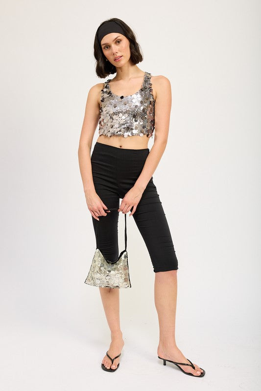 Women's Sequin Racerback Top