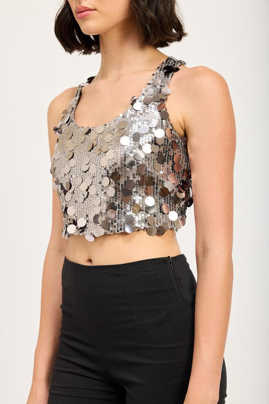 Women's Sequin Racerback Top