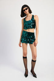 Women's Sequin Racerback Top