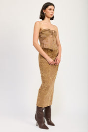 Women's Fitted Maxi Skirt with Slit