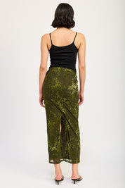 Women's Fitted Maxi Skirt with Slit