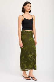 Women's Fitted Maxi Skirt with Slit