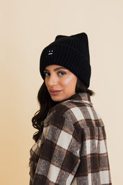 Unisex Casual Soft Ribbed Squared Face Beanie