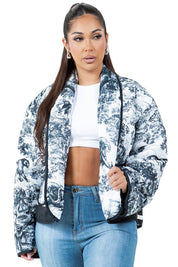 Women's Oversized Puffer Jacket with Side Pockets