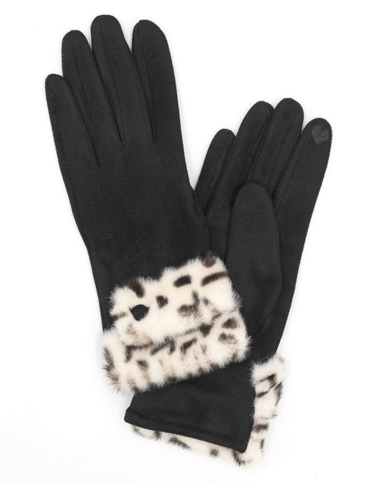 Women's Leopard Printed Touchscreen Smart Gloves