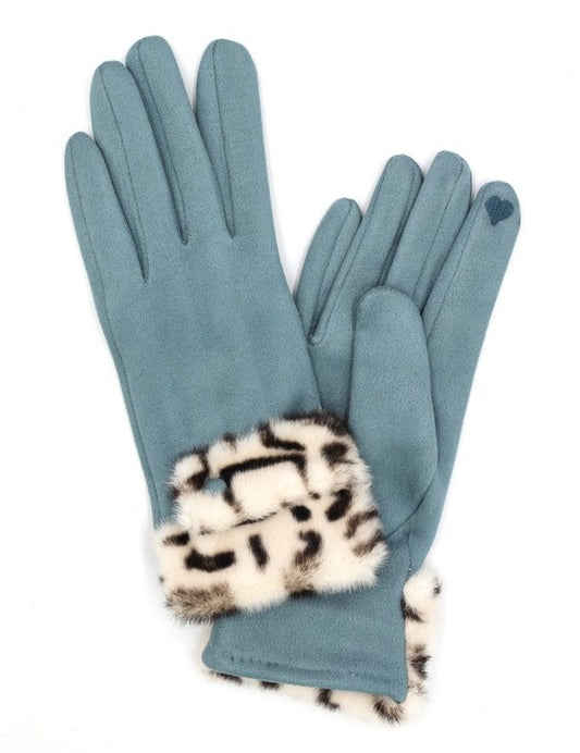 Women's Leopard Printed Touchscreen Smart Gloves