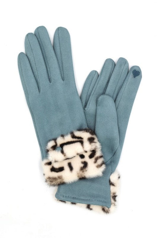 Women's Leopard Printed Touchscreen Smart Gloves