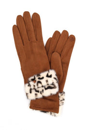 Women's Leopard Printed Touchscreen Smart Gloves