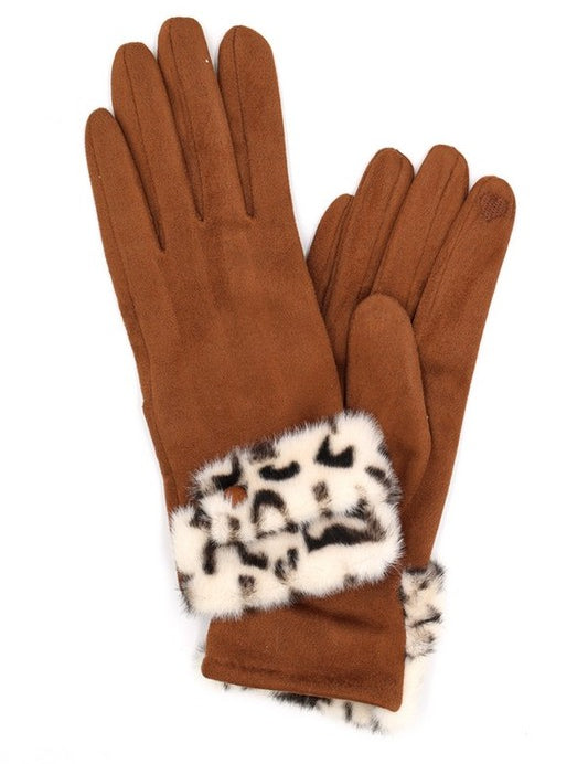 Women's Leopard Printed Touchscreen Smart Gloves