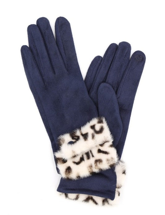 Women's Leopard Printed Touchscreen Smart Gloves