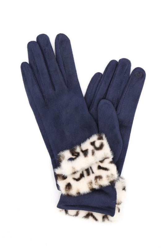 Women's Leopard Printed Touchscreen Smart Gloves