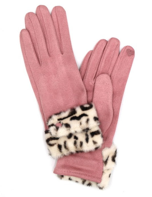 Women's Leopard Printed Touchscreen Smart Gloves