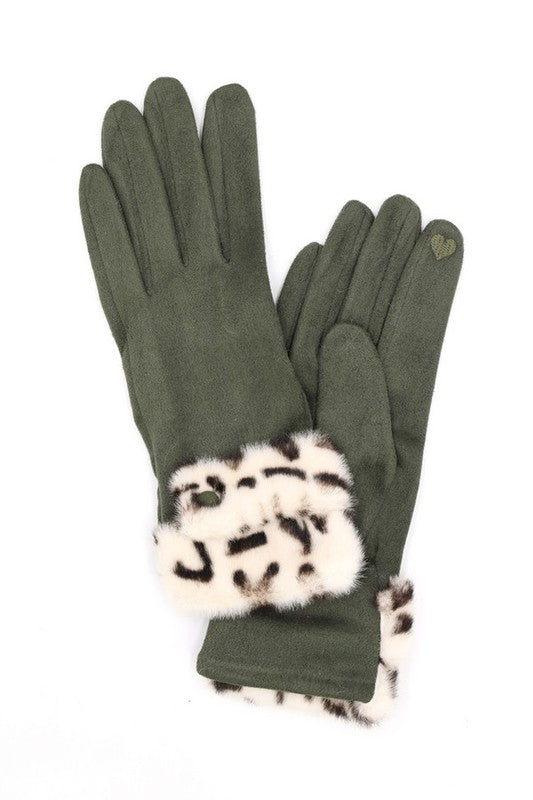 Women's Leopard Printed Touchscreen Smart Gloves