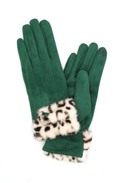 Women's Leopard Printed Touchscreen Smart Gloves