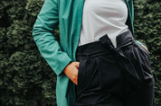 LONG BELTED JACKET WITH POCKETS