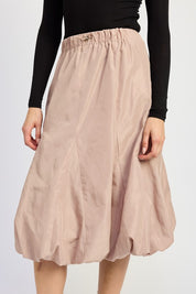 Women's Parachute Bubble Midi Skirt