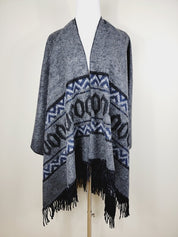 Women's Cozy Reversible Poncho Scarf for Winter