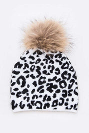 Women's Iconic Beanie with Detachable Raccoon Fur Pom