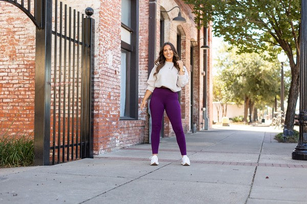 The Kinsley Purple Full Length Leggings