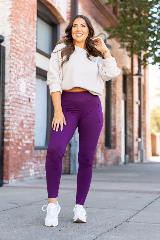 The Kinsley Purple Full Length Leggings