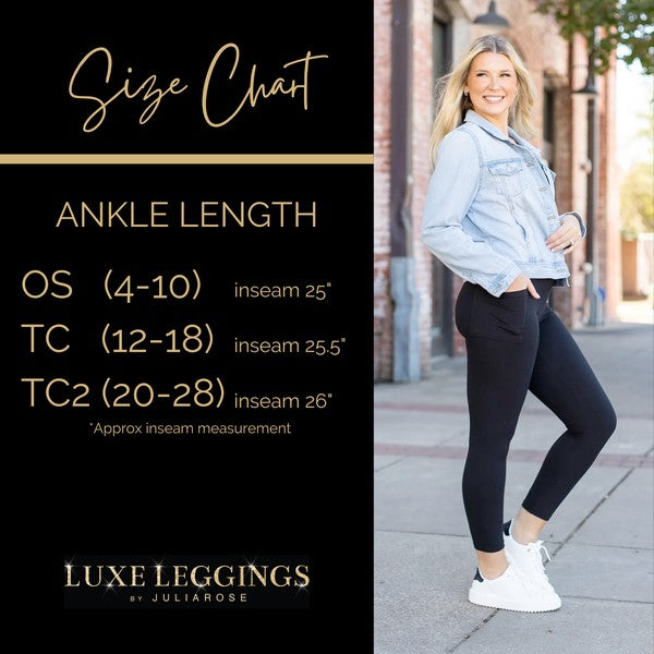 The Amy -7/8 Ankle Length CHARCOAL Leggings Pocket