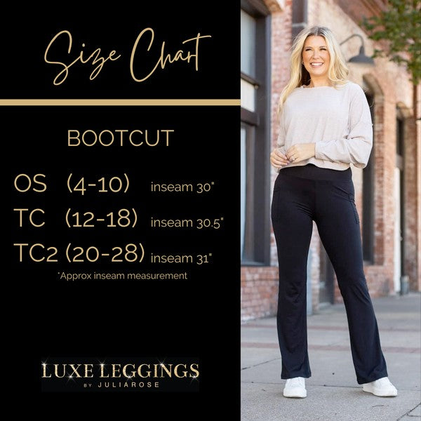 The Liz - Crossover Bootcut Leggings with Pockets