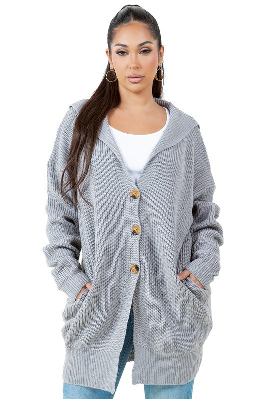 Women's Stylish Open Front Long Sleeve Cardigan