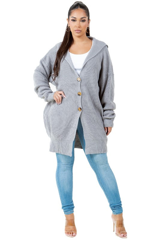 Women's Stylish Open Front Long Sleeve Cardigan