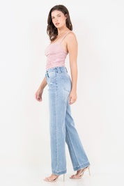 Women's High Rise Tummy Control Corset Denim Jeans