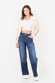 Women's High Rise Tummy Control Wide Leg Jeans