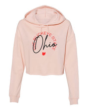 Women's Slim Fit Cropped Hoodie - Buckeye State Ohio