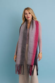 Women's Ombre Luxe Fringe Blanket Scarf