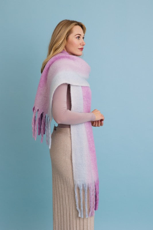 Women's Ombre Luxe Fringe Blanket Scarf