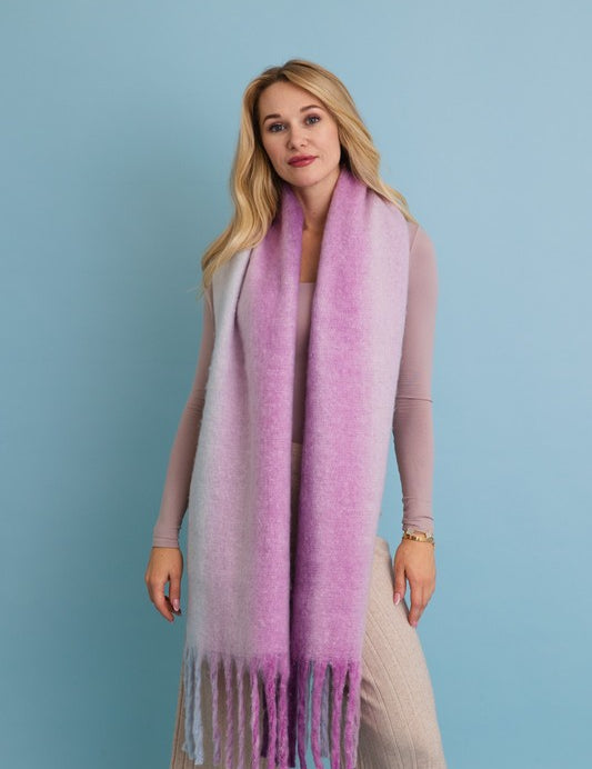 Women's Ombre Luxe Fringe Blanket Scarf