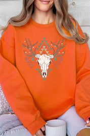 Unisex Western Christmas Graphic Fleece Sweatshirt