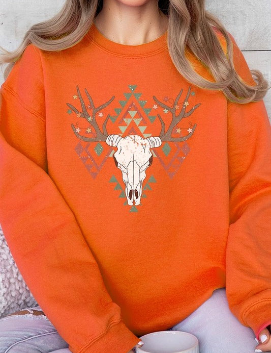 Unisex Western Christmas Graphic Fleece Sweatshirt