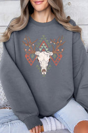 Unisex Western Christmas Graphic Fleece Sweatshirt