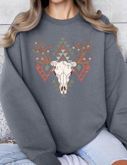 Unisex Western Christmas Graphic Fleece Sweatshirt