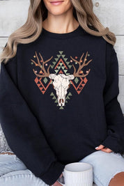 Unisex Western Christmas Graphic Fleece Sweatshirt