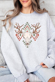 Unisex Western Christmas Graphic Fleece Sweatshirt