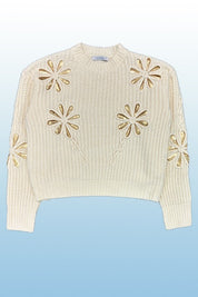 Women's Floral Knit Sweater