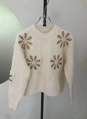 Women's Floral Knit Sweater