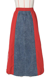 Women's Stretch Denim Long Maxi Skirt