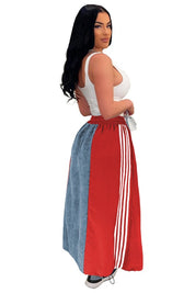 Women's Stretch Denim Long Maxi Skirt