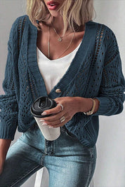 Women's Slouchy Open Knit Cardigan Sweater