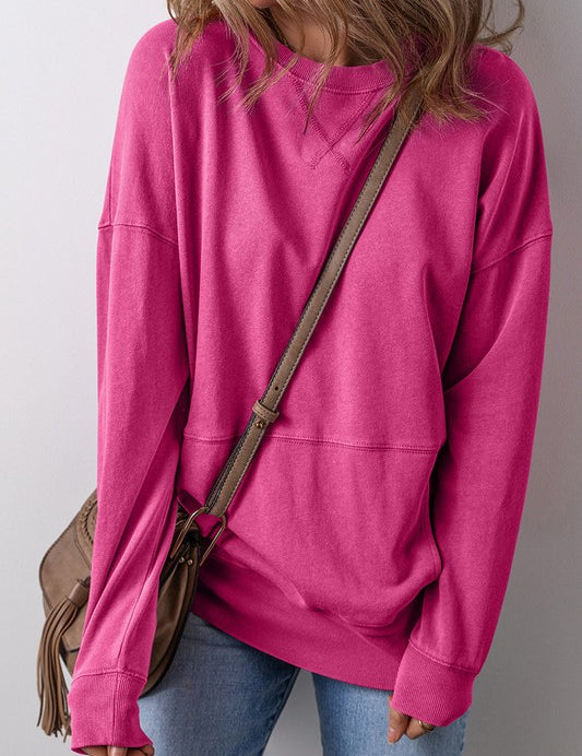 Women's Casual Crisscross Pocketed Sweatshirt