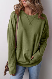 Women's Casual Crisscross Pocketed Sweatshirt